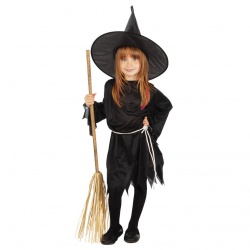 Dětský kostým čarodějnice- černá